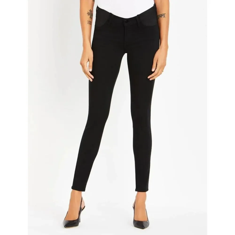 J BRAND Black Mama J Pencil Leg Maternity Skinny Jeans Size 29